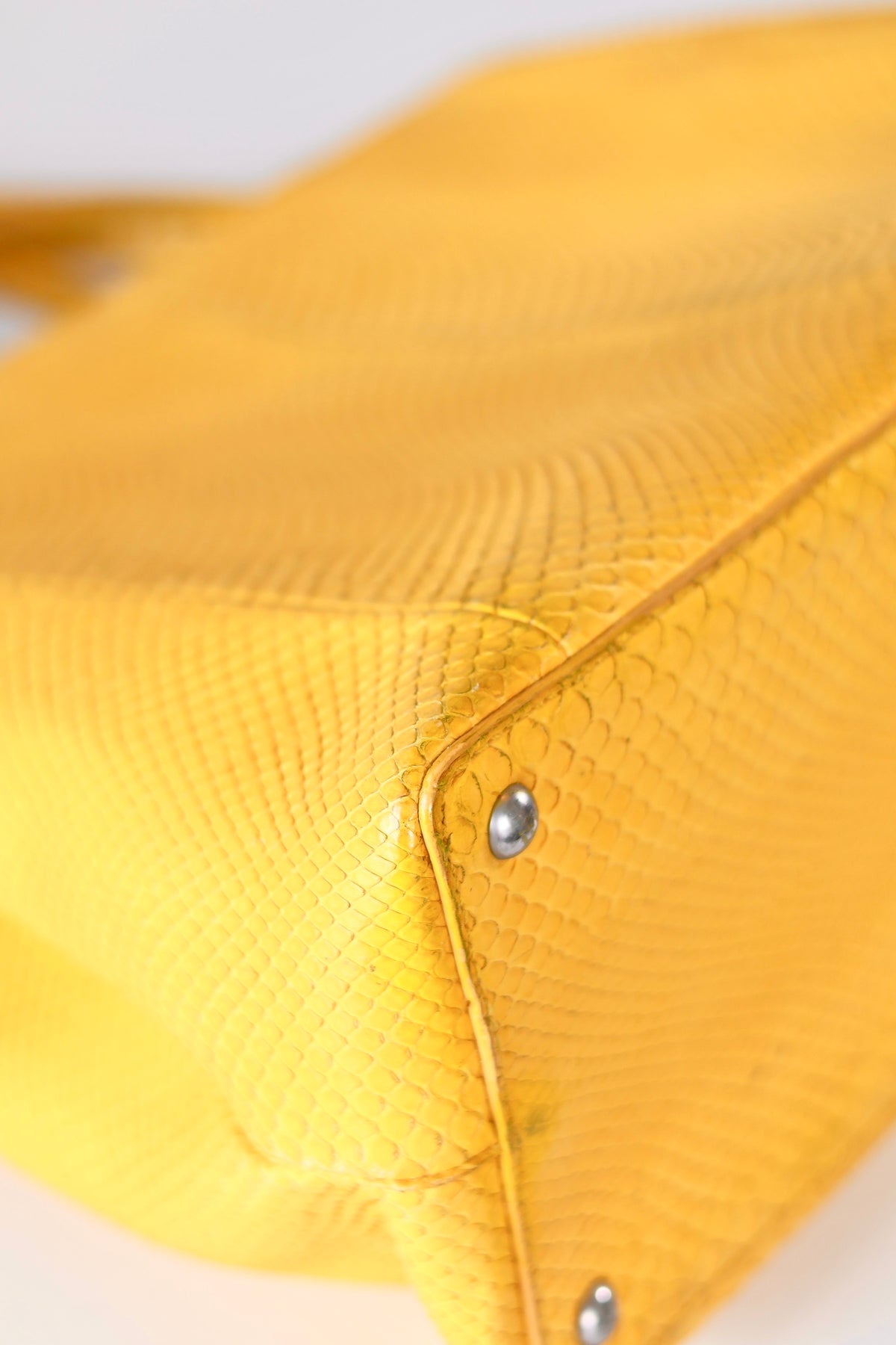 Fendi Elite Phyton Yellow shoulder bag