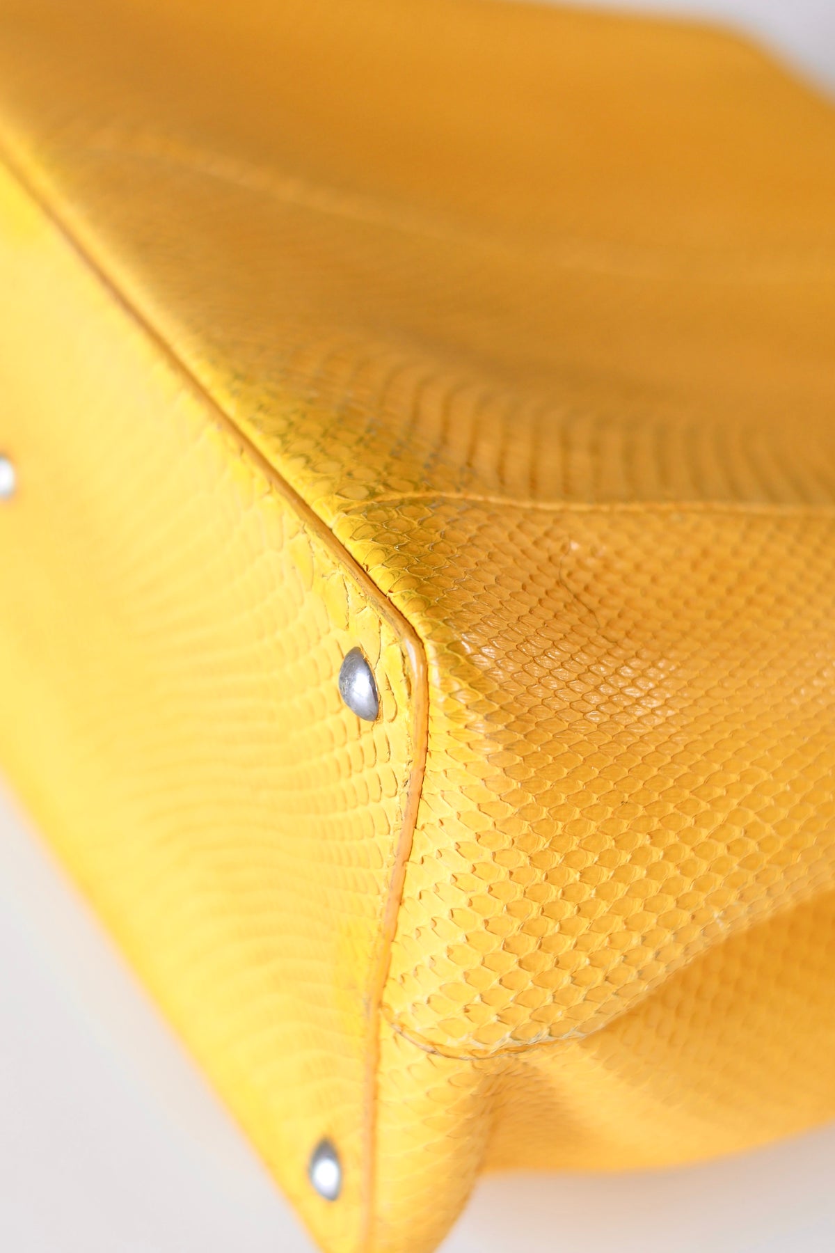 Fendi Elite Phyton Yellow shoulder bag