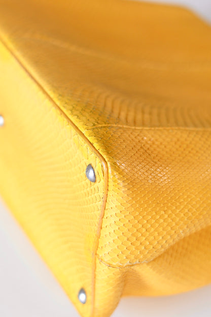 Fendi Elite Phyton Yellow shoulder bag