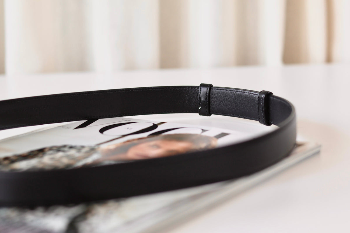 Saint Laurent Charniere Belt Black