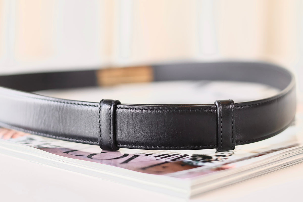 Saint Laurent Charniere Belt Black