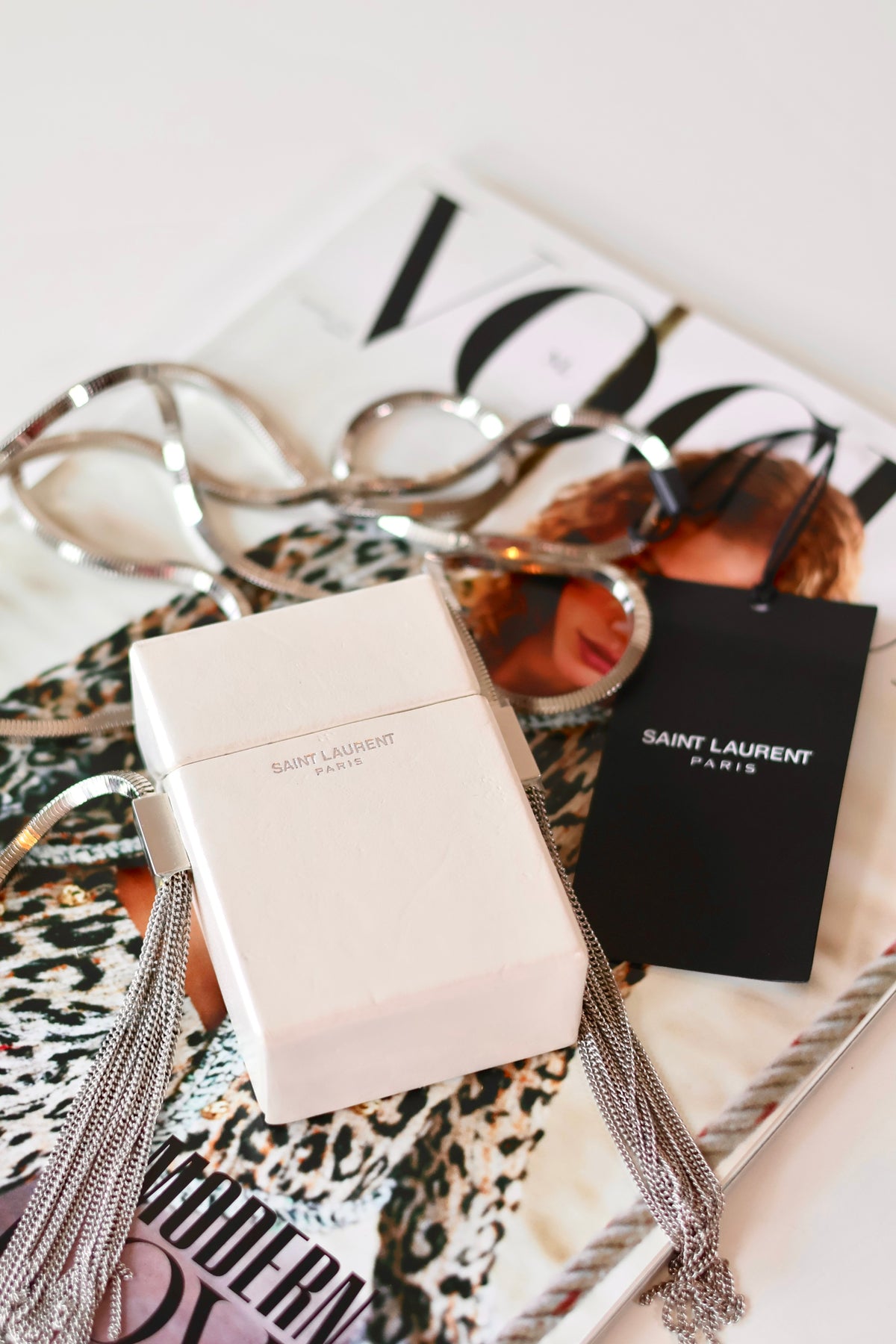 Saint Laurent Smoking Box White