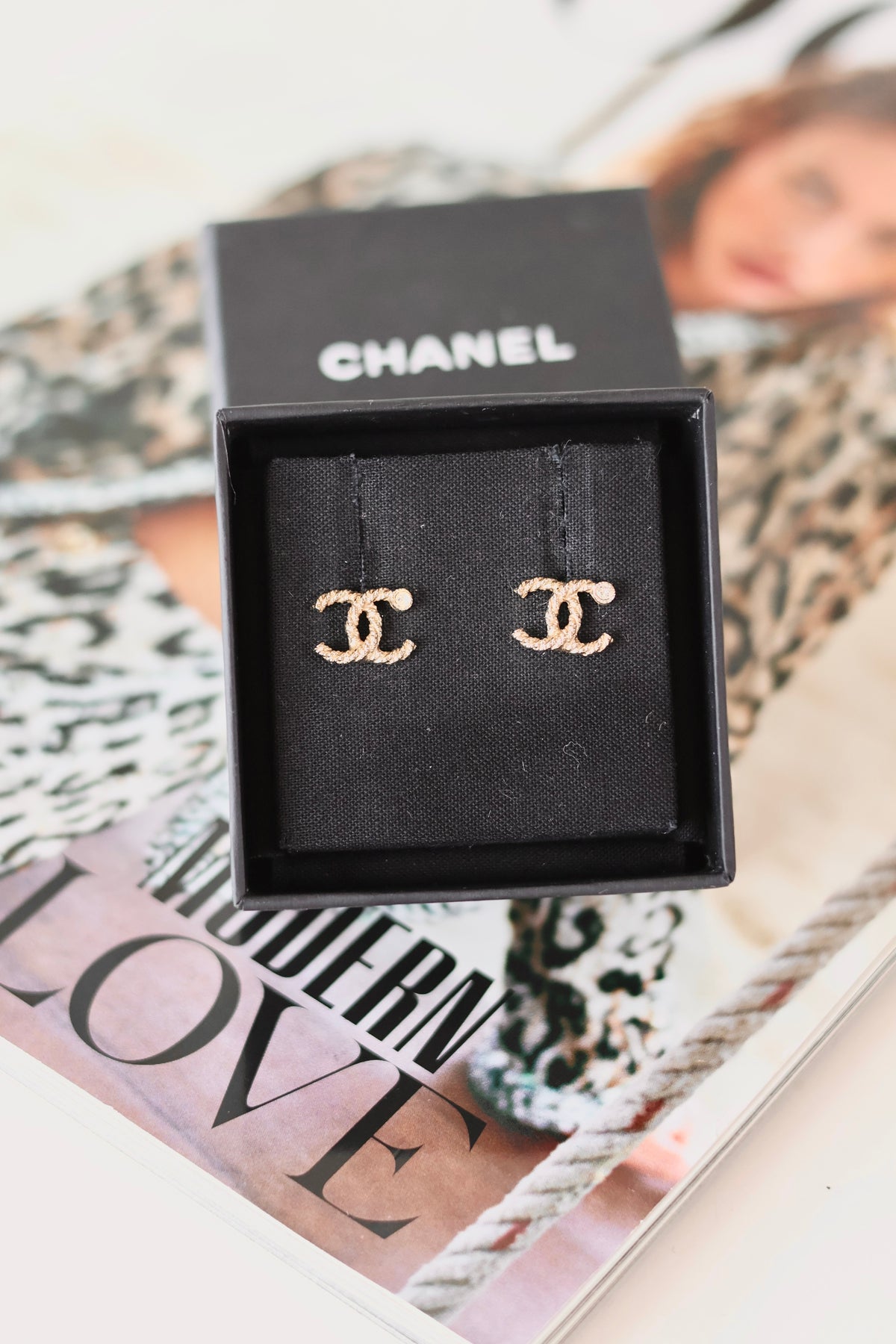 Chanel CC Stud Earrings