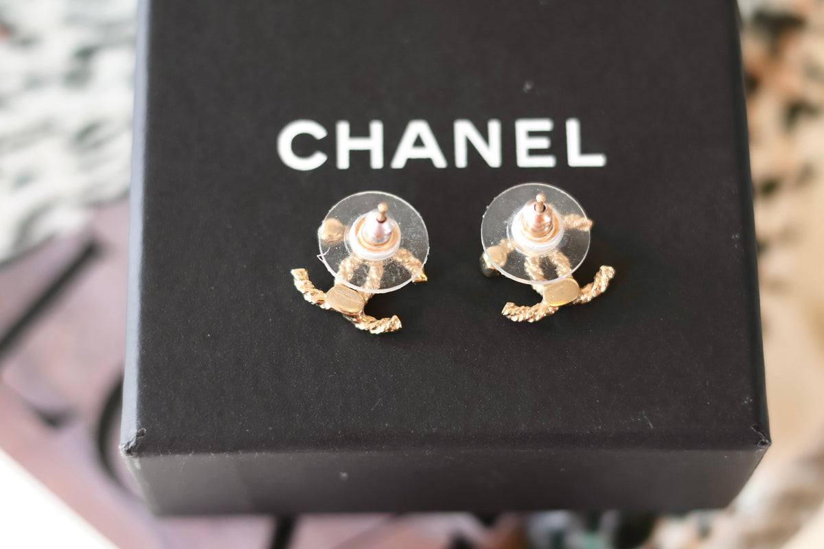 Chanel CC Stud Earrings
