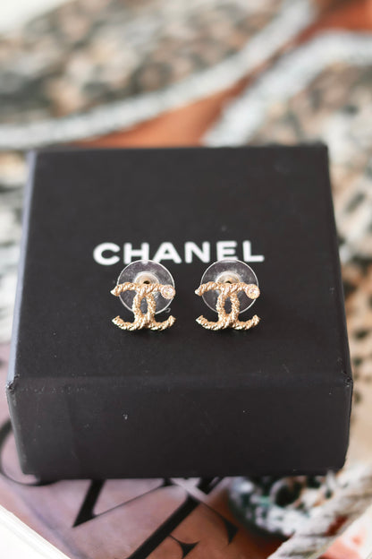 Chanel CC Stud Earrings