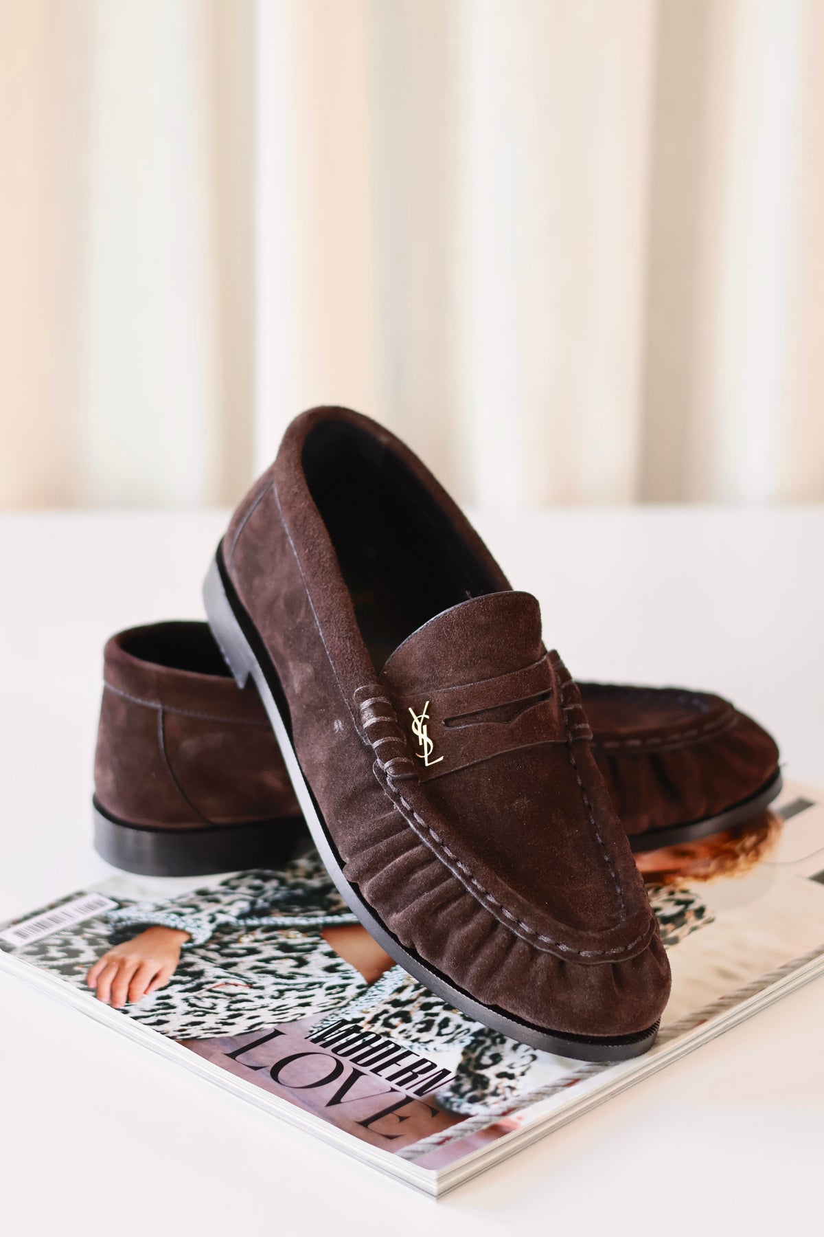 Saint Laurent Suede Loafers