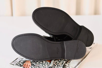 Prada Loafers Black Patent Leather