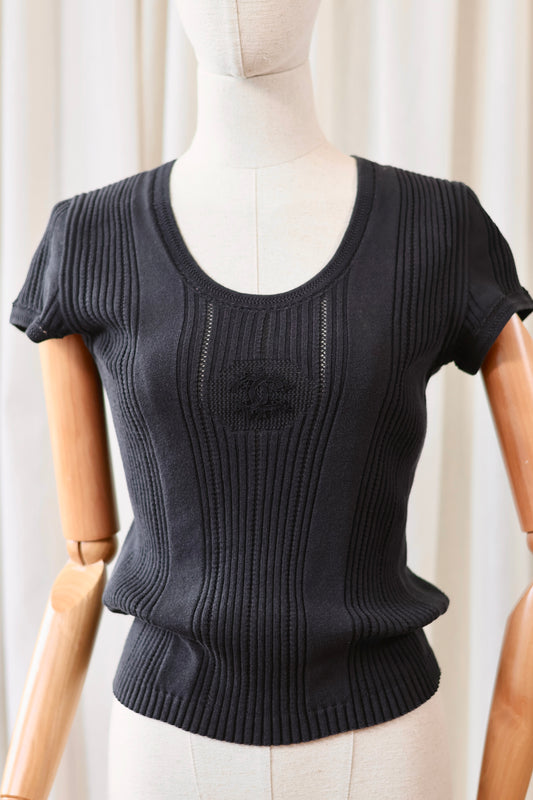 Chanel CC T-shirt Black