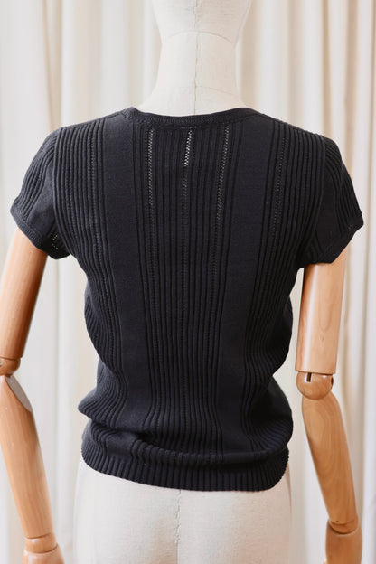 Chanel CC T-shirt Black