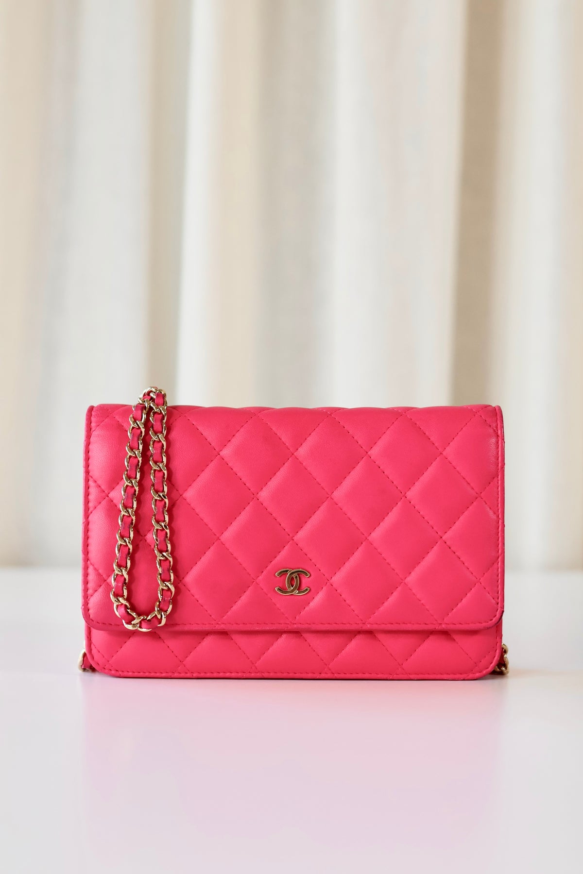 Chanel Classic Wallet On Chain Pink