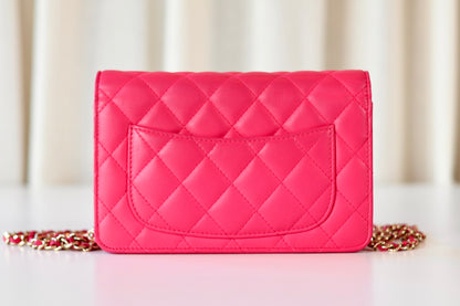 Chanel Classic Wallet On Chain Pink