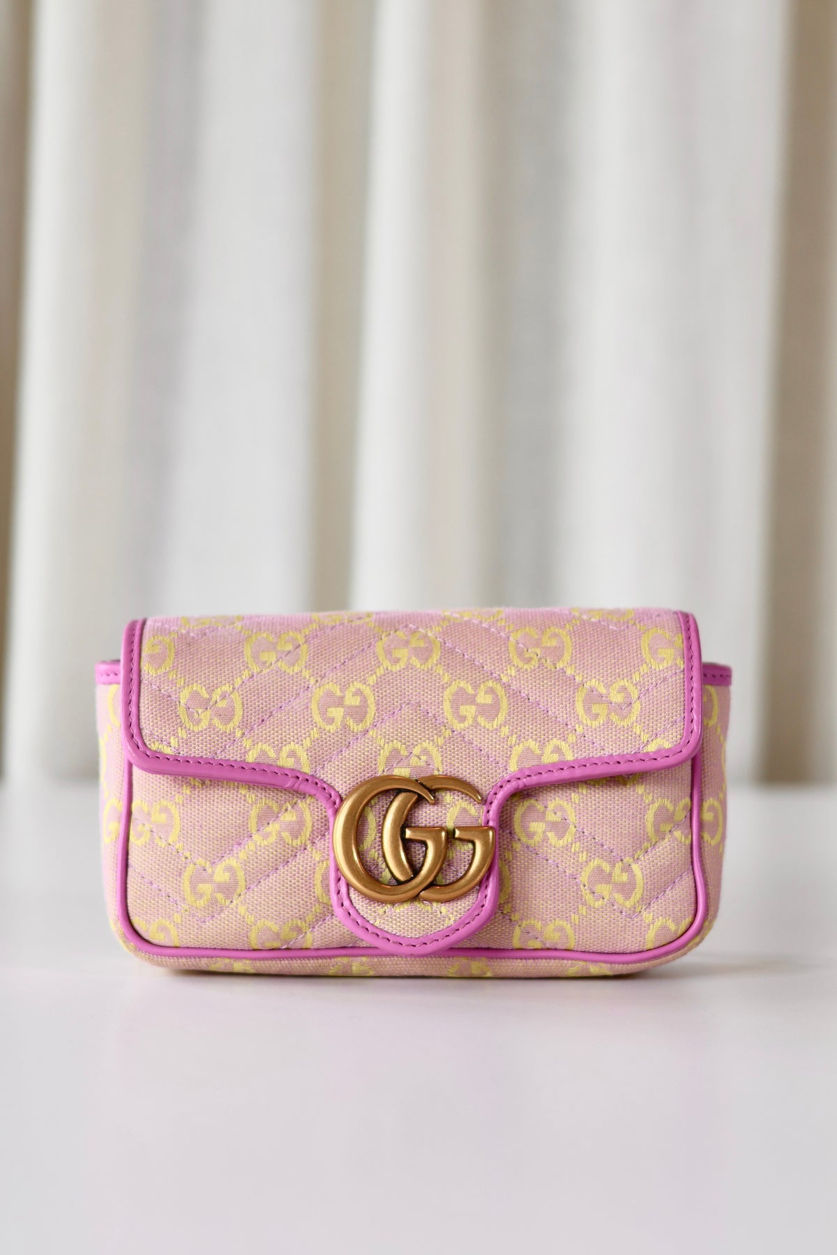 Gucci Mini GG Marmont Pink - Yellow