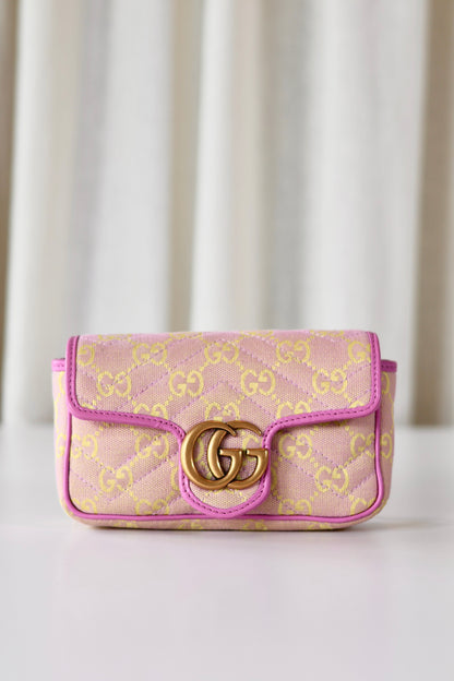 Gucci Mini GG Marmont Pink - Yellow