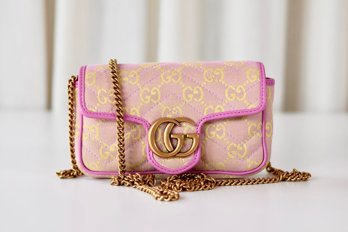 Gucci Mini GG Marmont Pink - Yellow