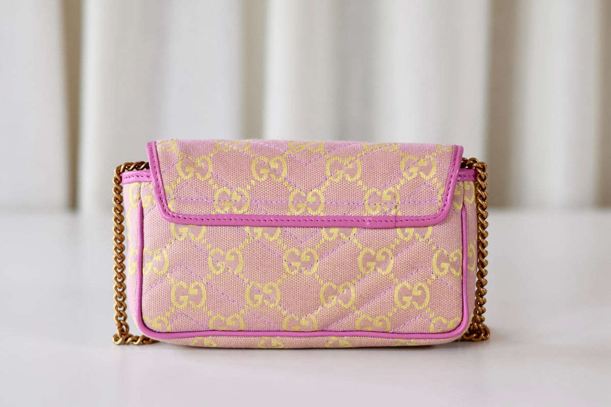 Gucci Mini GG Marmont Pink - Yellow
