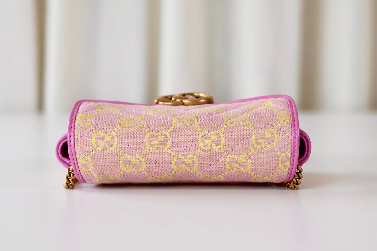 Gucci Mini GG Marmont Pink - Yellow