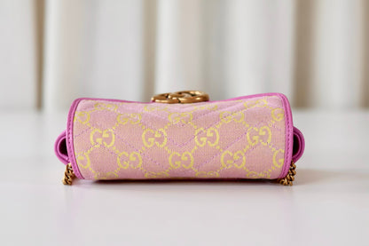 Gucci Mini GG Marmont Pink - Yellow