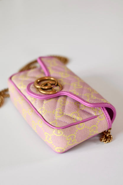 Gucci Mini GG Marmont Pink - Yellow