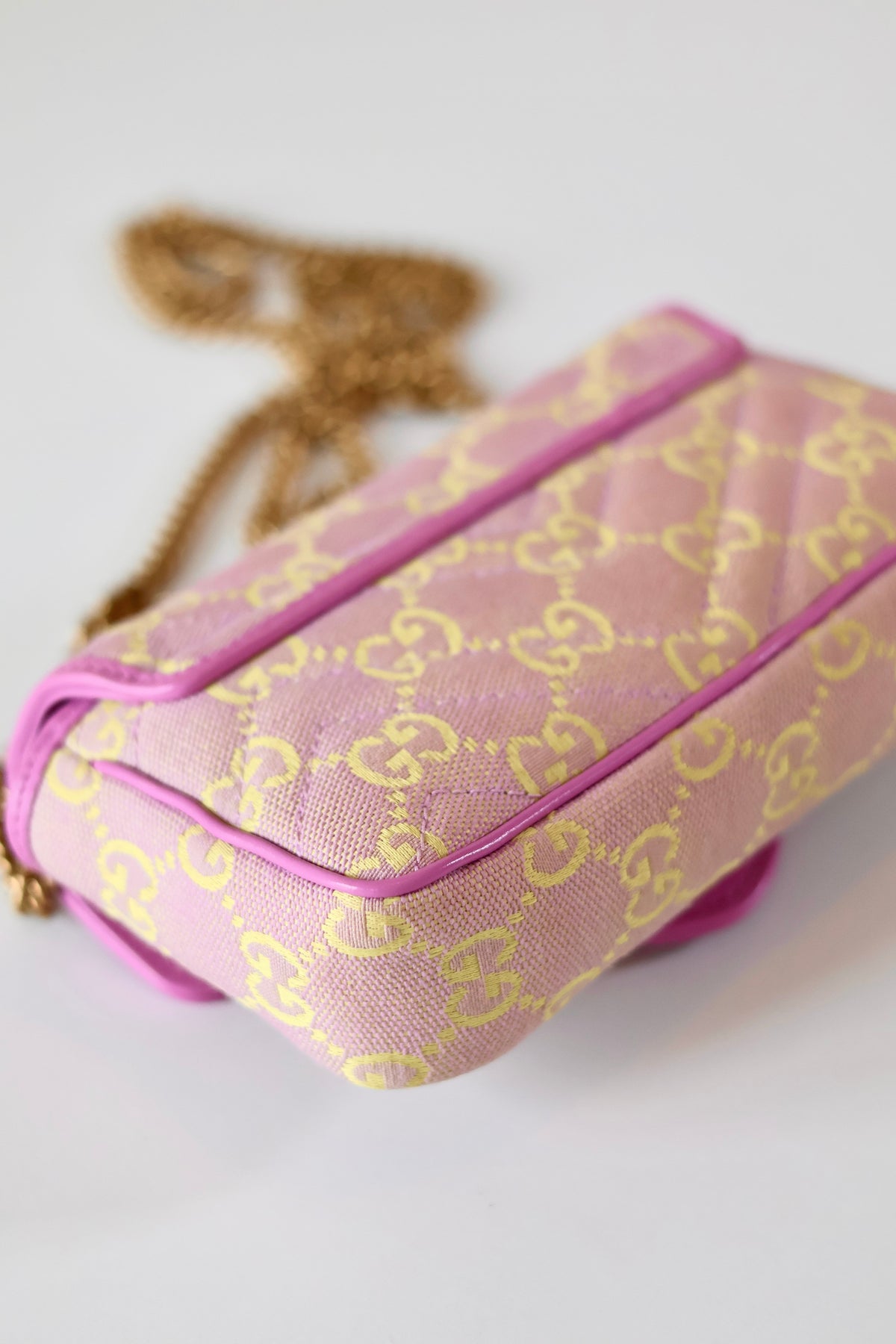 Gucci Mini GG Marmont Pink - Yellow