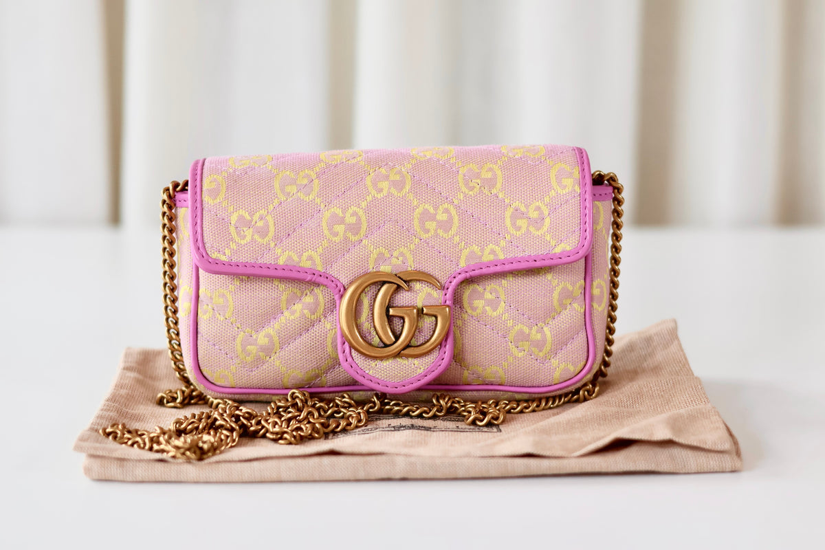 Gucci Mini GG Marmont Pink - Yellow