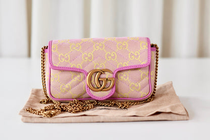 Gucci Mini GG Marmont Pink - Yellow