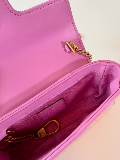 Gucci Mini GG Marmont Pink - Yellow
