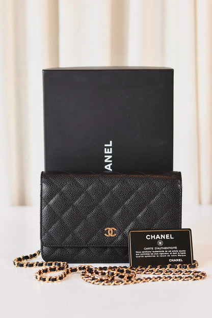 Chanel Classic Wallet On Chain Black