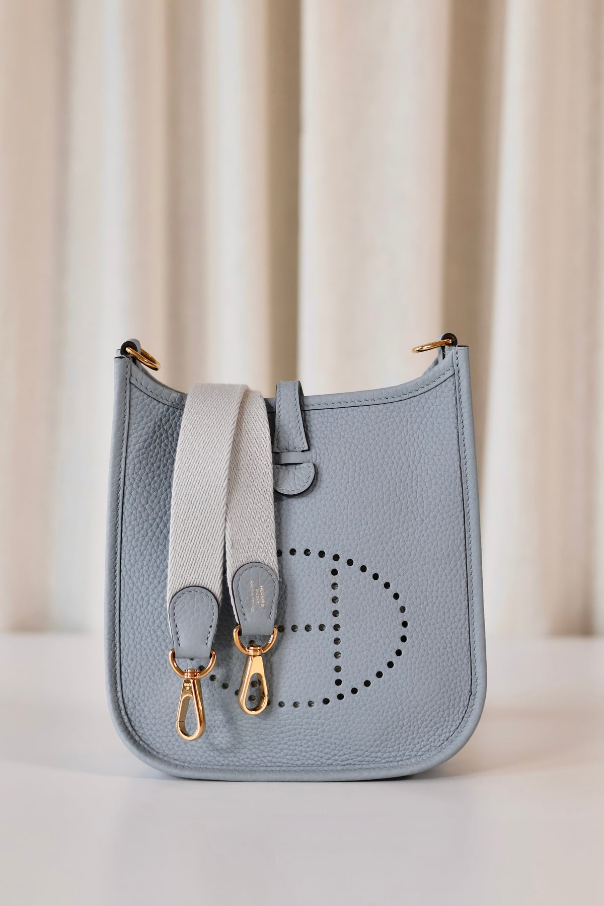 Hermès Evelyne 16 Bleu lin - Gris Perle