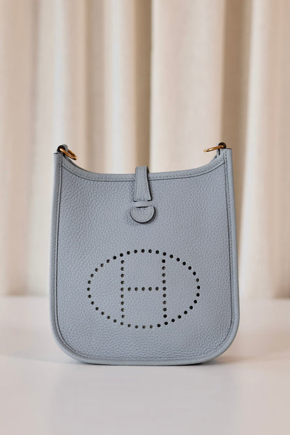 Hermès Evelyne 16 Bleu lin - Gris Perle