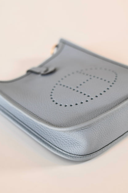 Hermès Evelyne 16 Bleu lin - Gris Perle