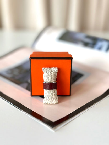 Hermes H ring bordeaux