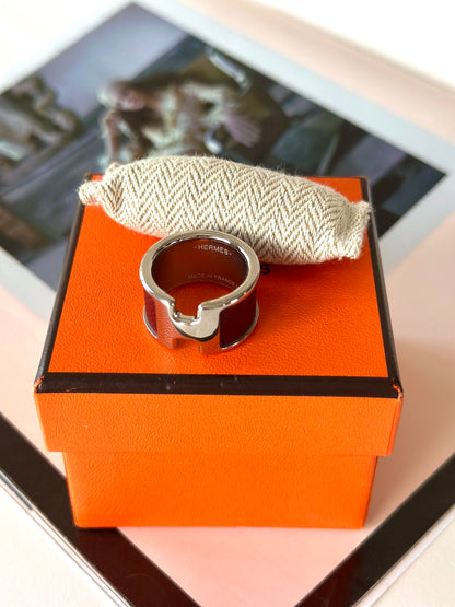 Hermes H ring bordeaux