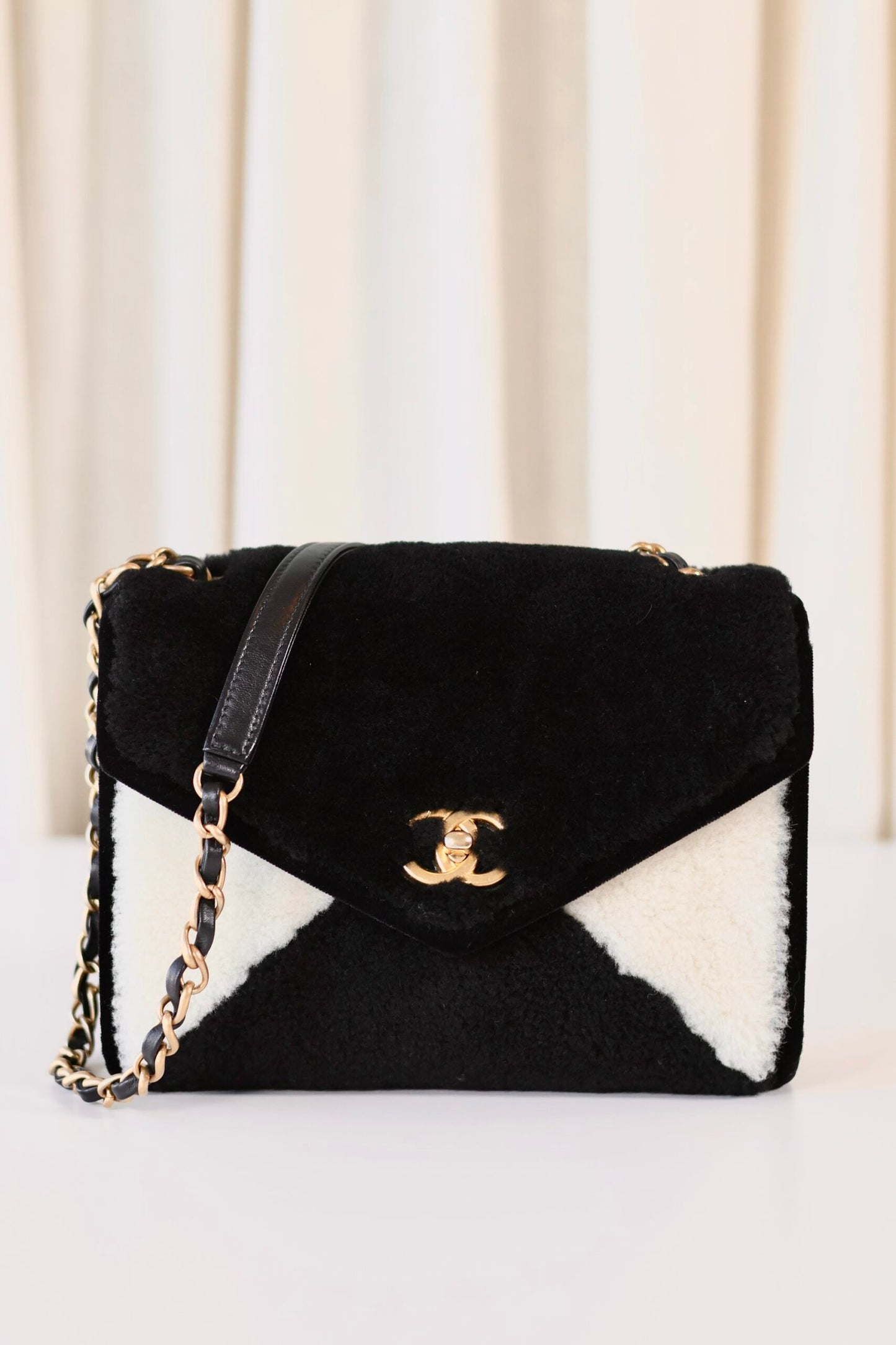 Chanel Small Envelope Flap Bag shearling
