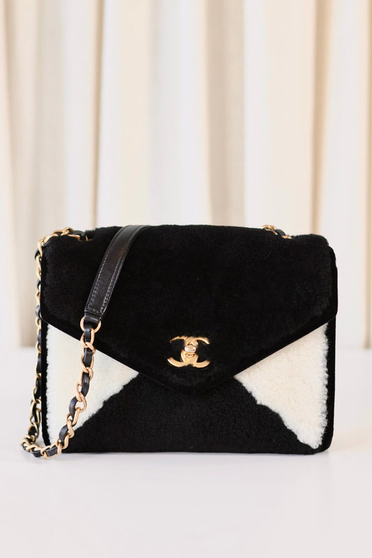Chanel Small Envelope Flap Bag shearling
