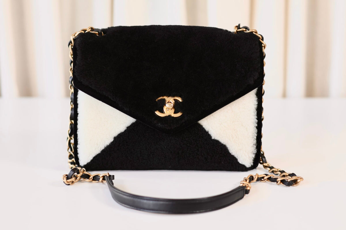 Chanel Small Envelope Flap Bag shearling