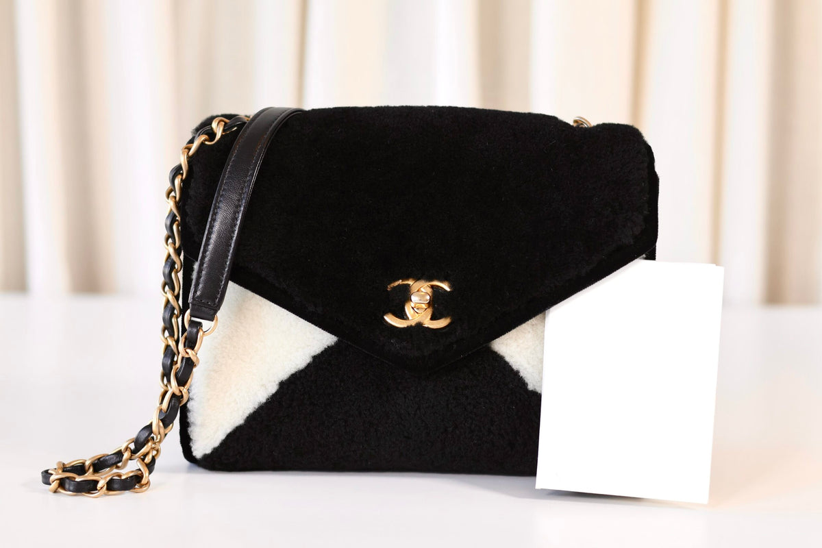 Chanel Small Envelope Flap Bag shearling
