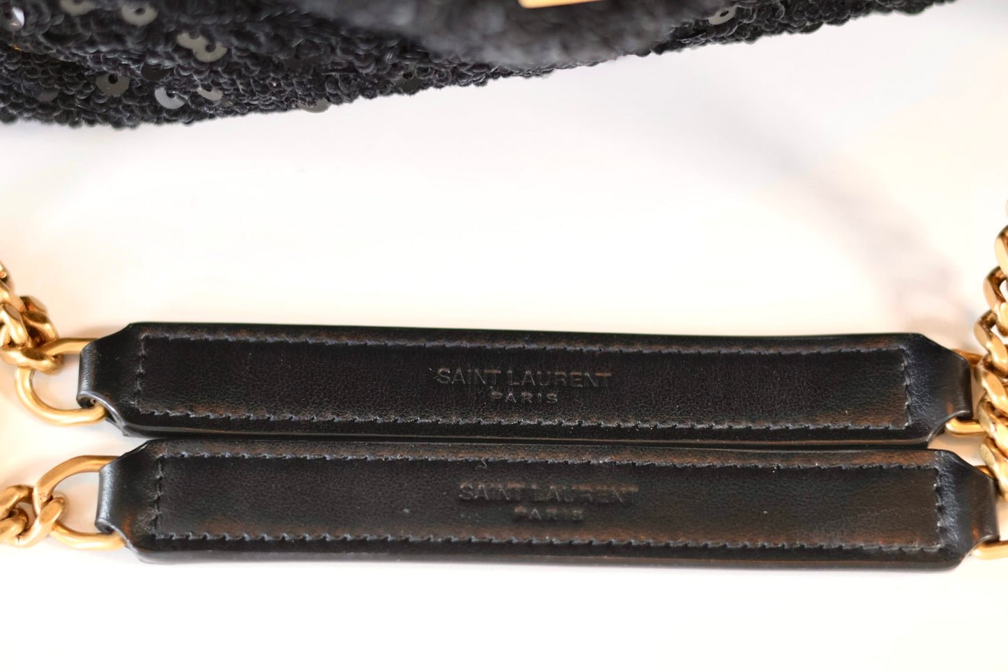 Saint Laurent Loulou small black sequin
