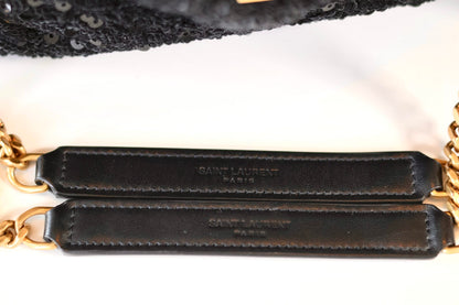 Saint Laurent Loulou small black sequin