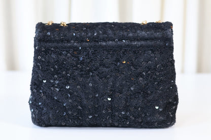 Saint Laurent Loulou small black sequin