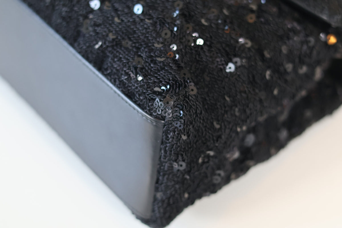 Saint Laurent Loulou small black sequin