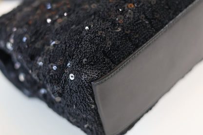 Saint Laurent Loulou small black sequin