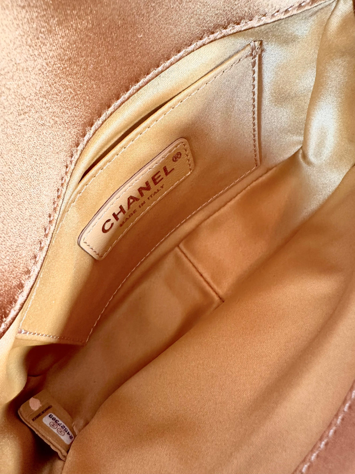 Chanel velvet single flap bag