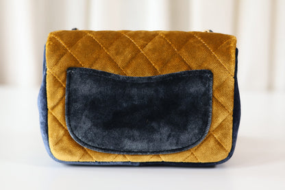 Chanel velvet single flap bag