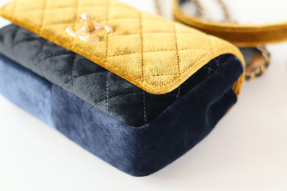 Chanel velvet single flap bag