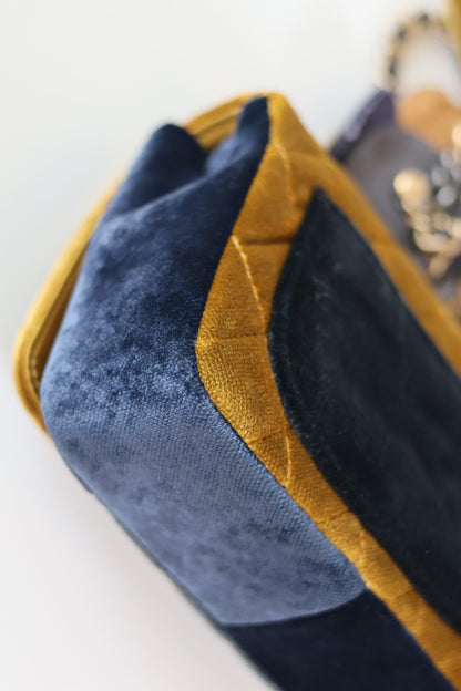 Chanel velvet single flap bag