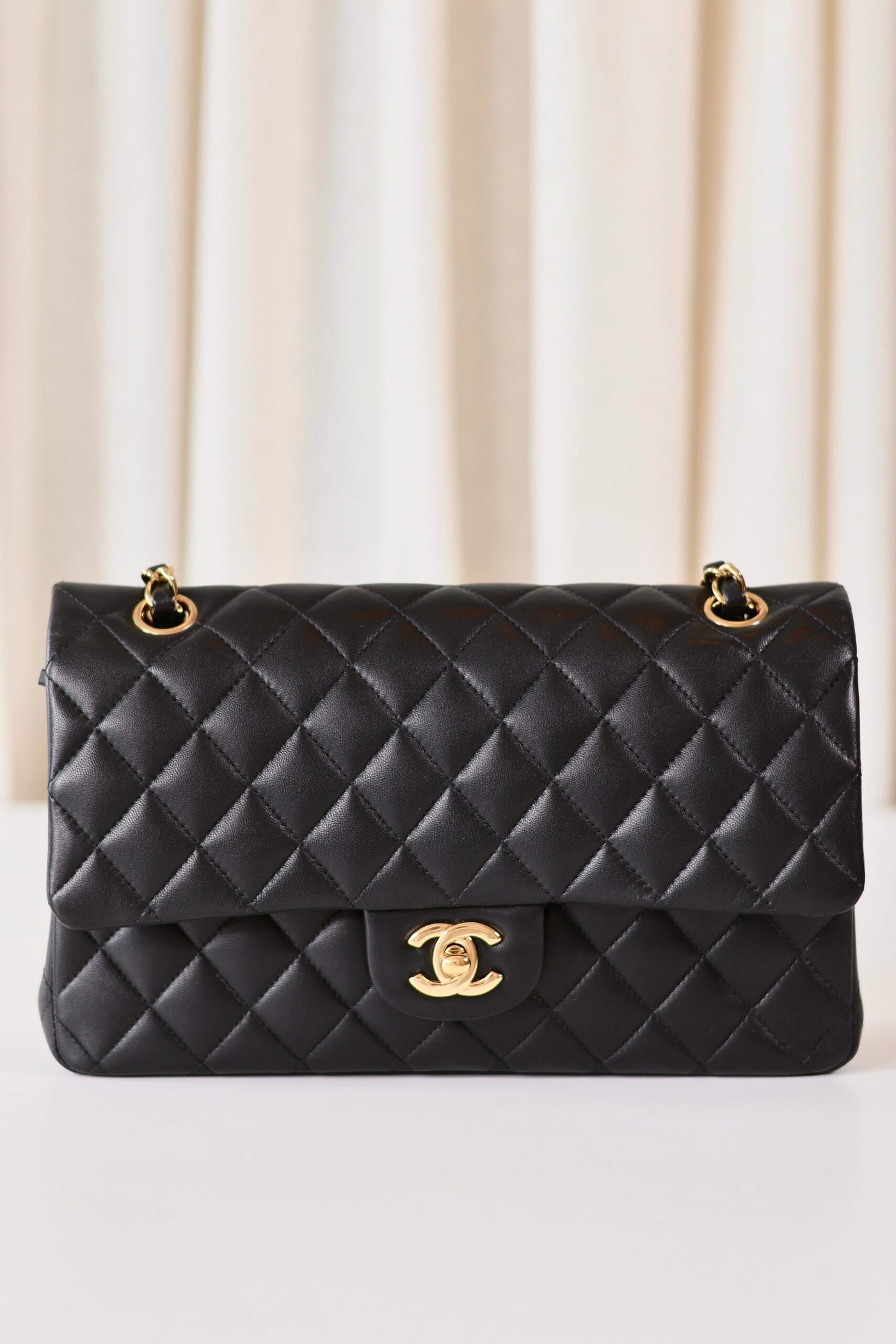 Chanel classic medium double flap bag black