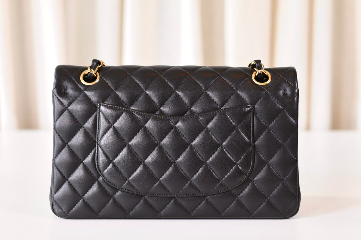 Chanel classic medium double flap bag black