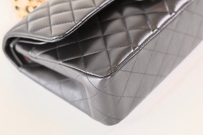 Chanel classic medium double flap bag black