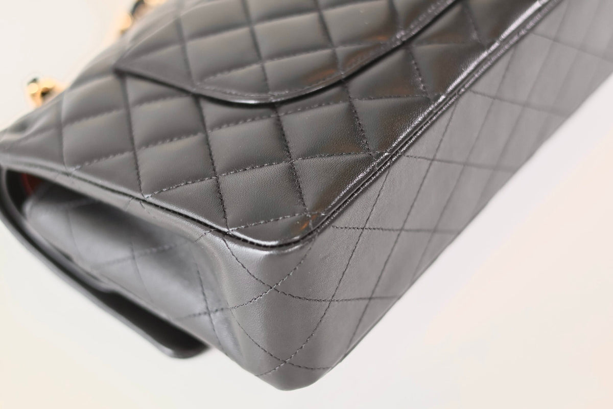 Chanel classic medium double flap bag black