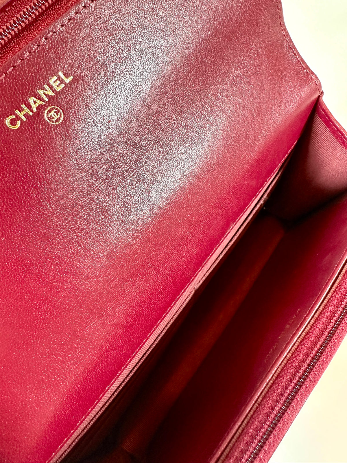 Chanel 19 Wallet On Chain Burgundy